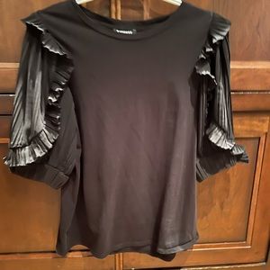 Express Black Shirt with accent sleeves